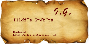 Illés Gréta névjegykártya